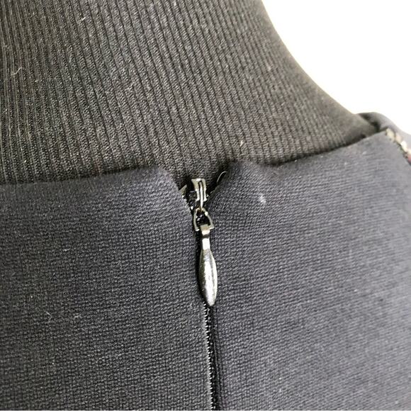 Cache black geometric trim striped sheath dress size 4 - Picture 11 of 16